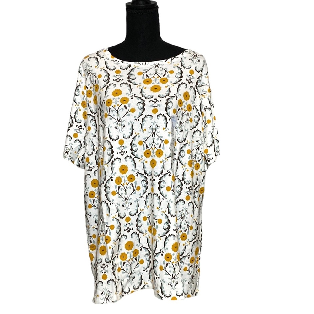 NWT Floral Paisley Crew Neck T-Shirt 2X